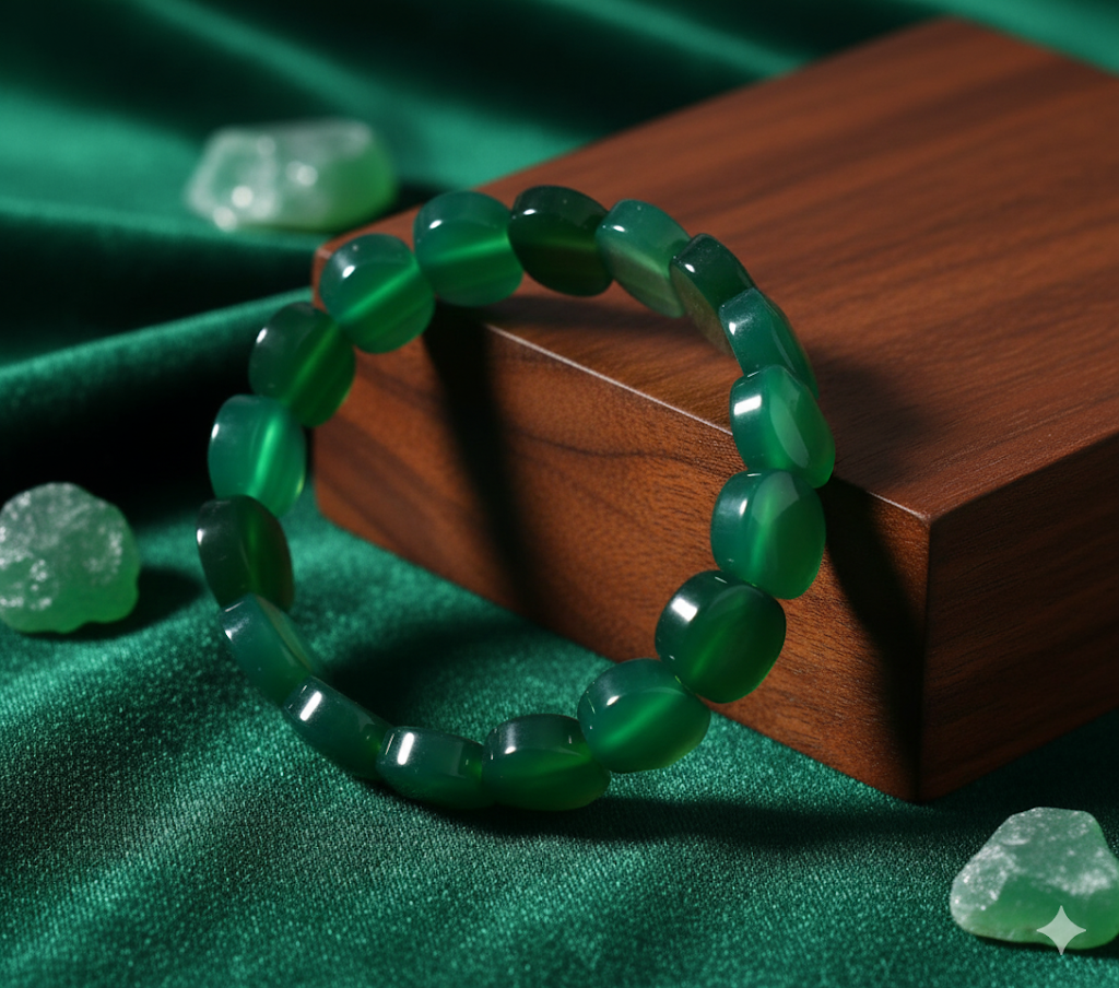 Green Onyx Adjustable Bracelet | Healing Energy & Elegant Design