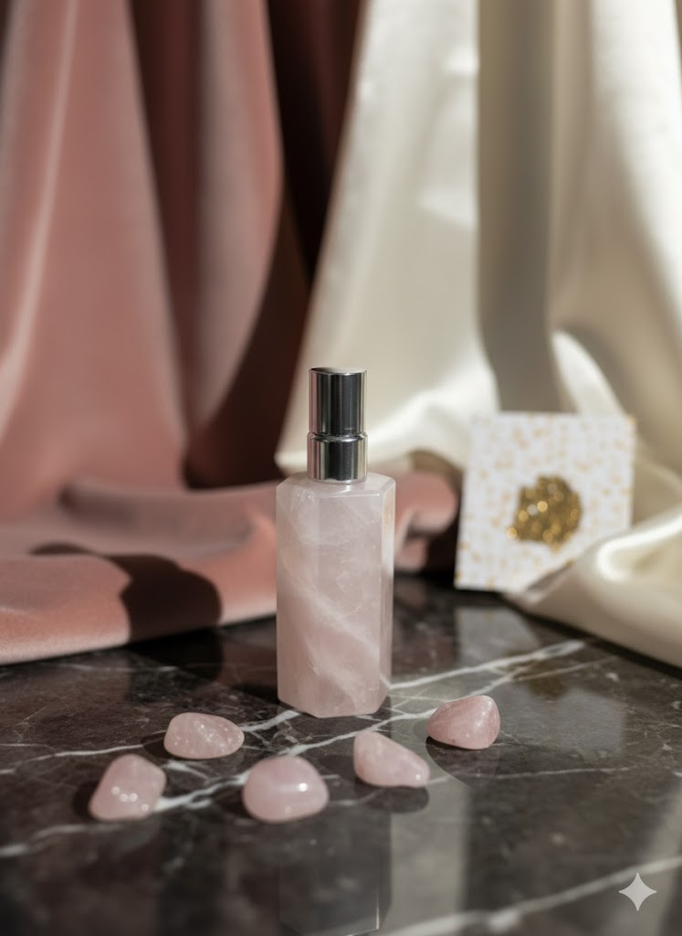 Rose Quartz Spray Bottle for Love, Healing & Aura Cleansing