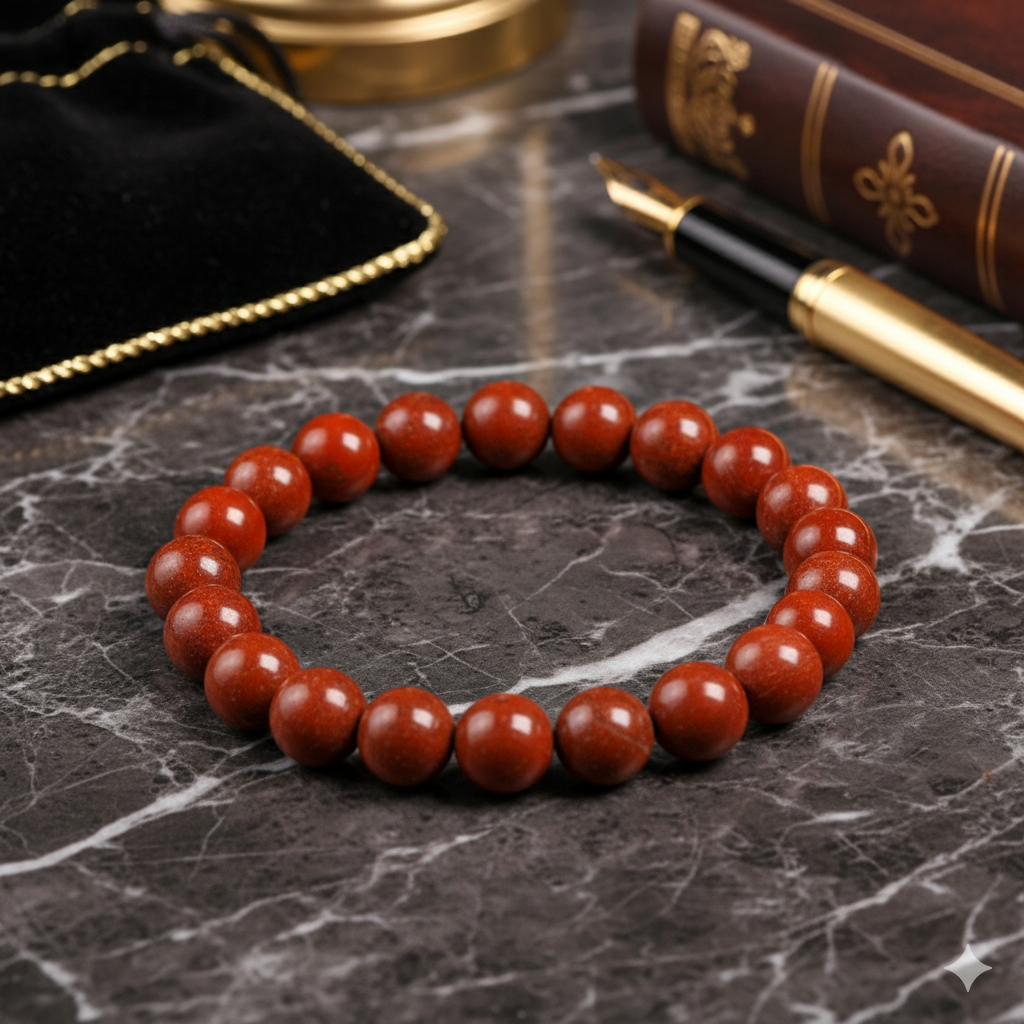 Red Jasper Adjustable Bracelet- 8mm Or 10mm Bead