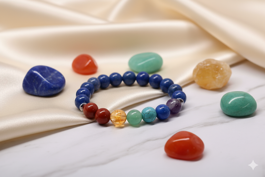 Lapis Lazuli With 7 Chakra Bracelet