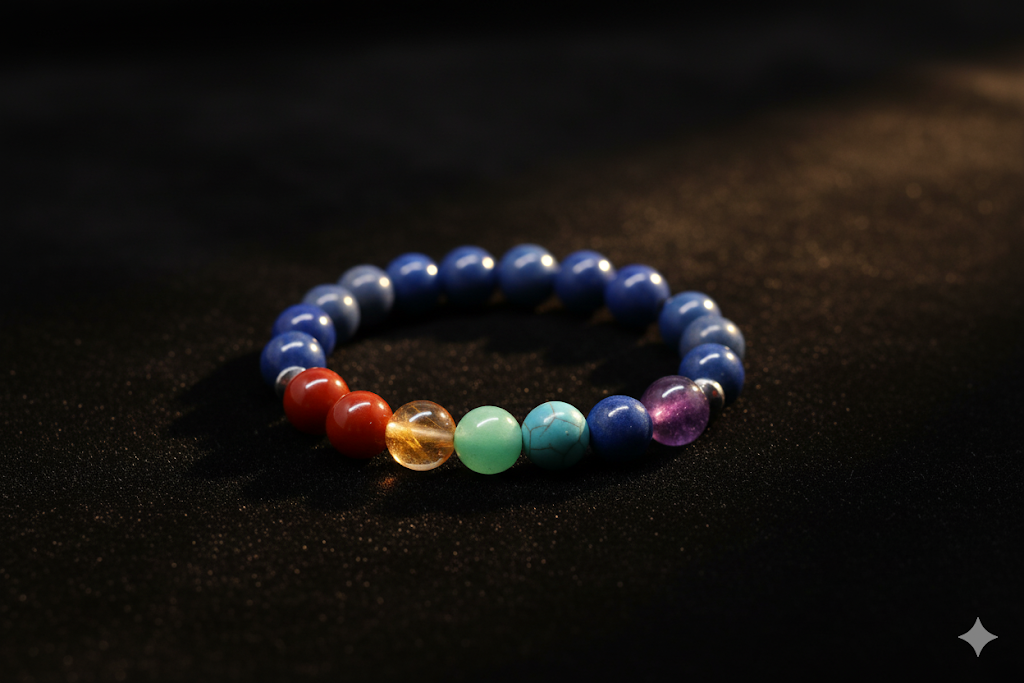 Lapis Lazuli With 7 Chakra Bracelet