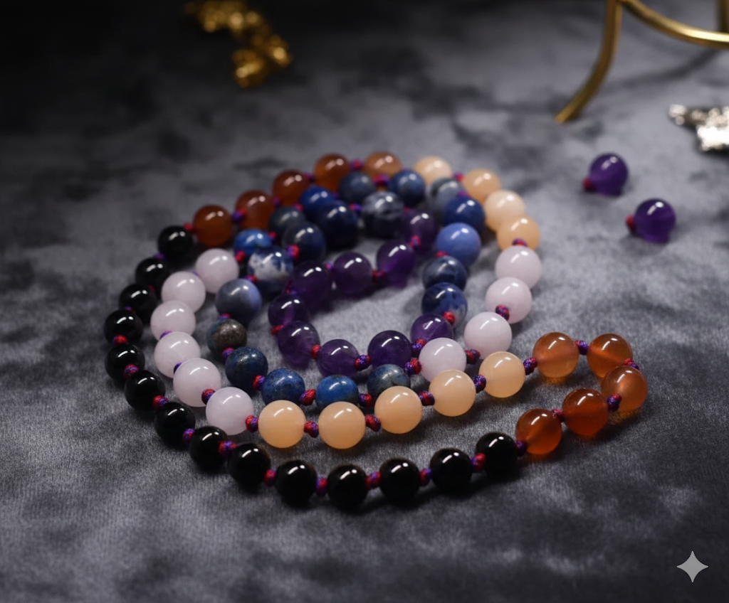 Chakra Mala | Mala Beads | 7 Chakras Mala Necklace | Rainbow Mala Beads Necklace | Beads Mala | 7 Chakra Necklace 8 mm Size