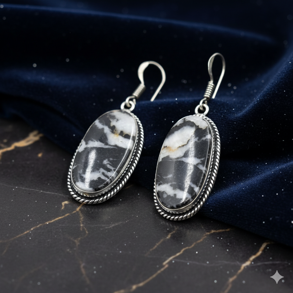 Natural Coconut Jasper Earrings | Handmade Crystal Jewelry for Energy