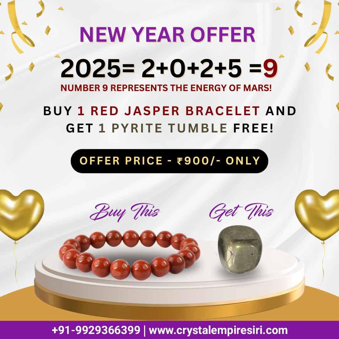 2025 New Offer |Get Pyrite Tumble with purchase of Red Jasper Bracelet.