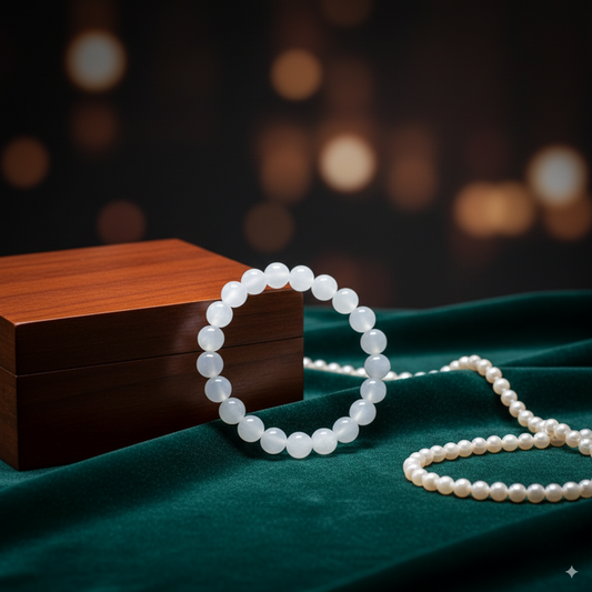 Selenite bracelet 8 mm Size