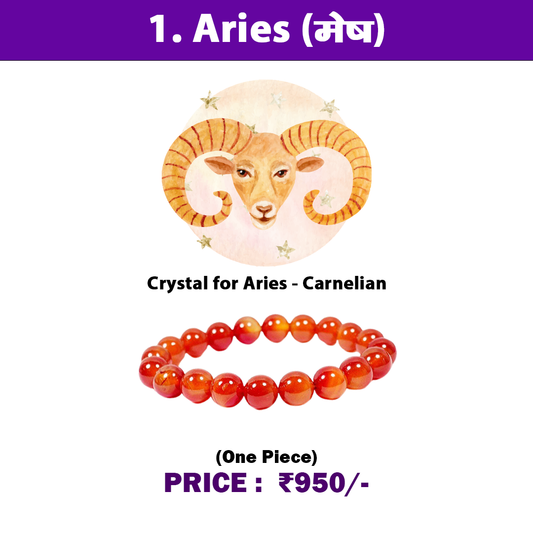 1. Mesha Rashi Crystal | Aries Zodiac Sign Crystal