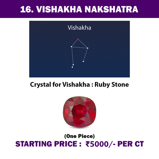 16. Vishakha Nakshatra Crystal | Ruby Stone