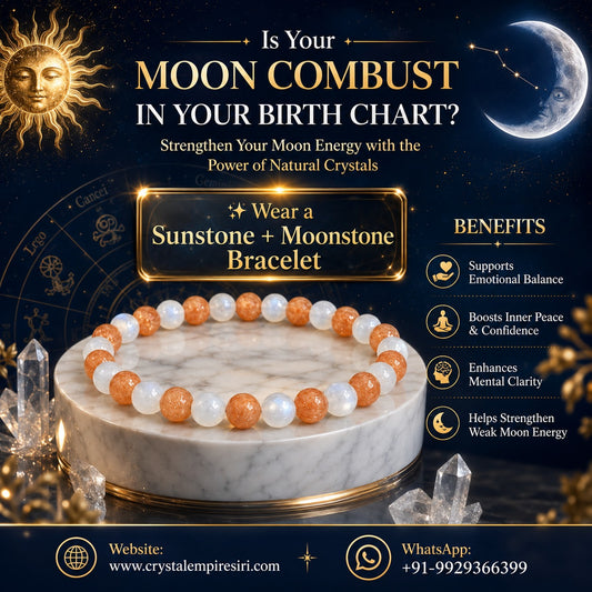 Moon Combust in Birth Chart? Try This Sunstone + Moonstone Crystal Bracelet