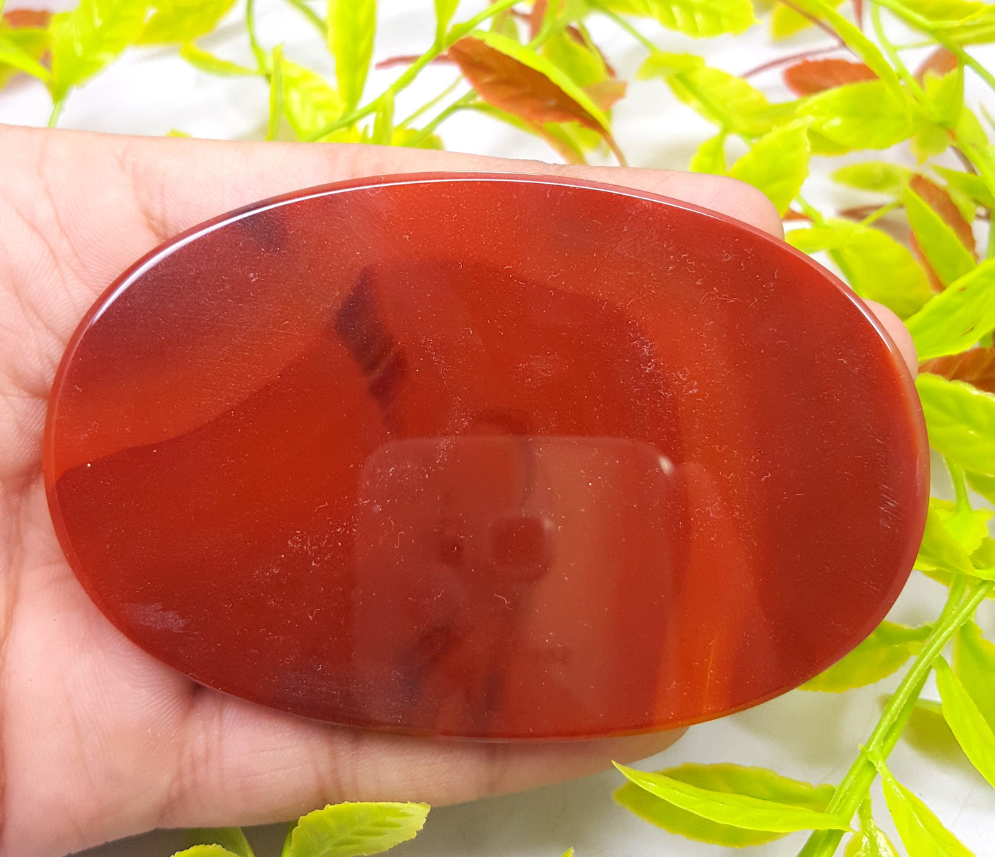 Lovely banded sliced and polished slab of brown agate,