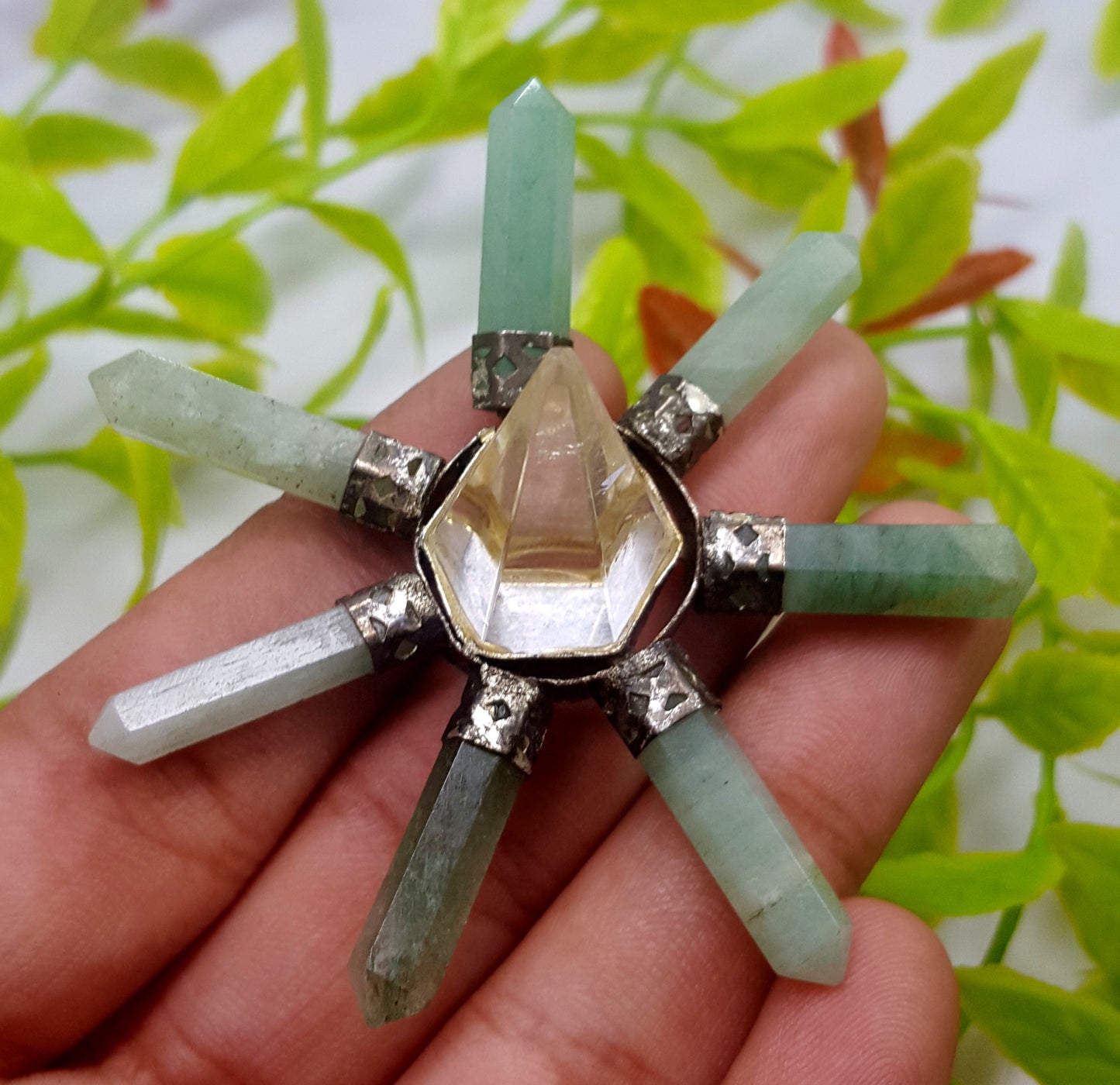 Green Aventurine Grid Natural Gemstone Energy Generator