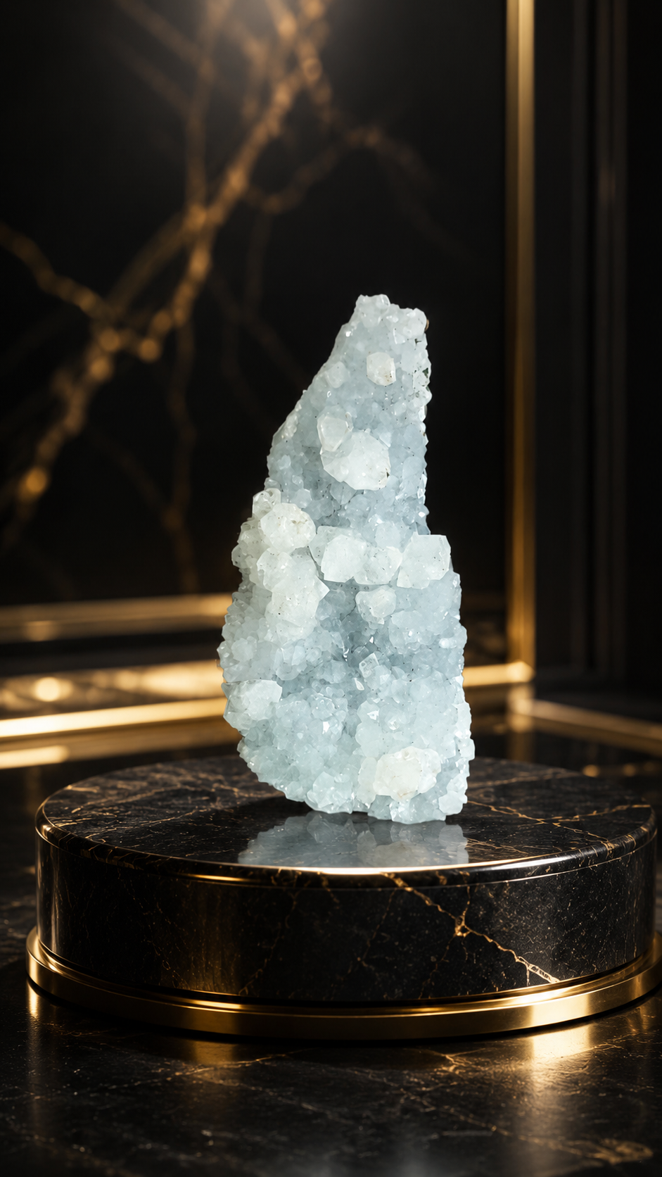 145 Gram Celestite Cluster – Natural Sky Blue Crystal for Calm Energy | Crystal Empire Siri