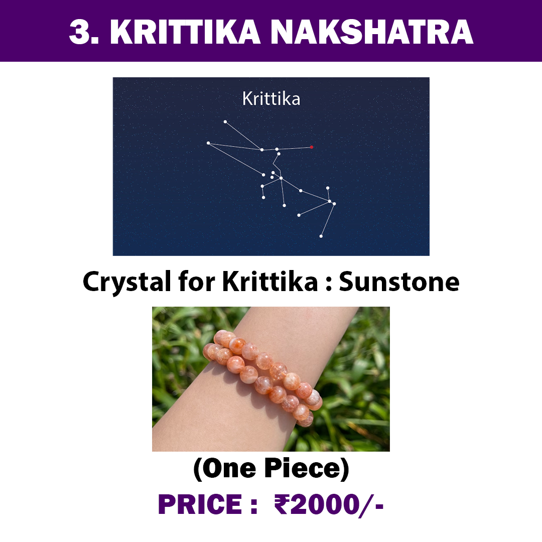 3. Kritika Nakshatra Crystal | Sunstone Bracelet