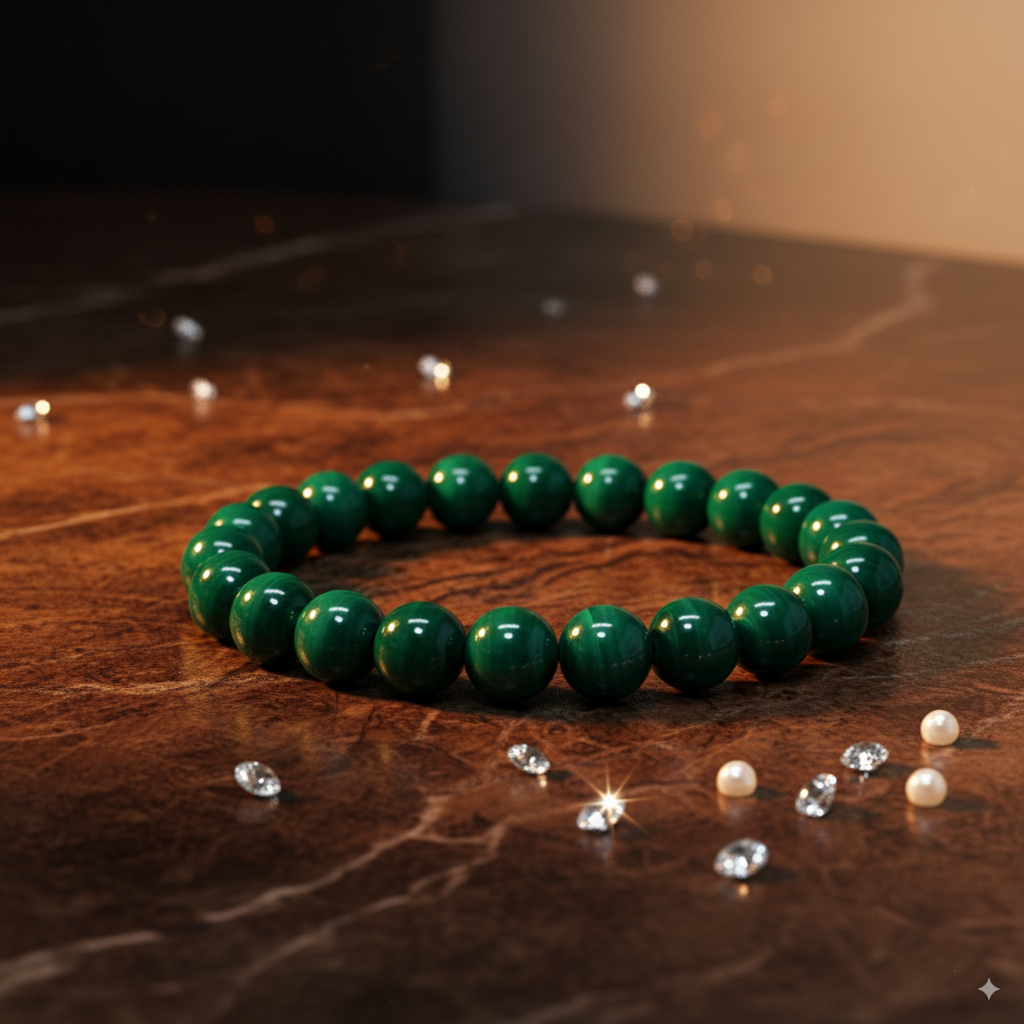 Malachite Bracelet 8 mm  size