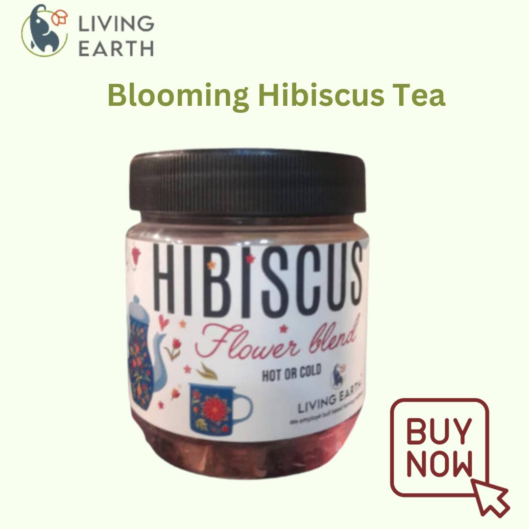 Hibiscus Flower Blend |  Hibiscus Tea | Hot or Cold | 120 Grams (Living Earth)