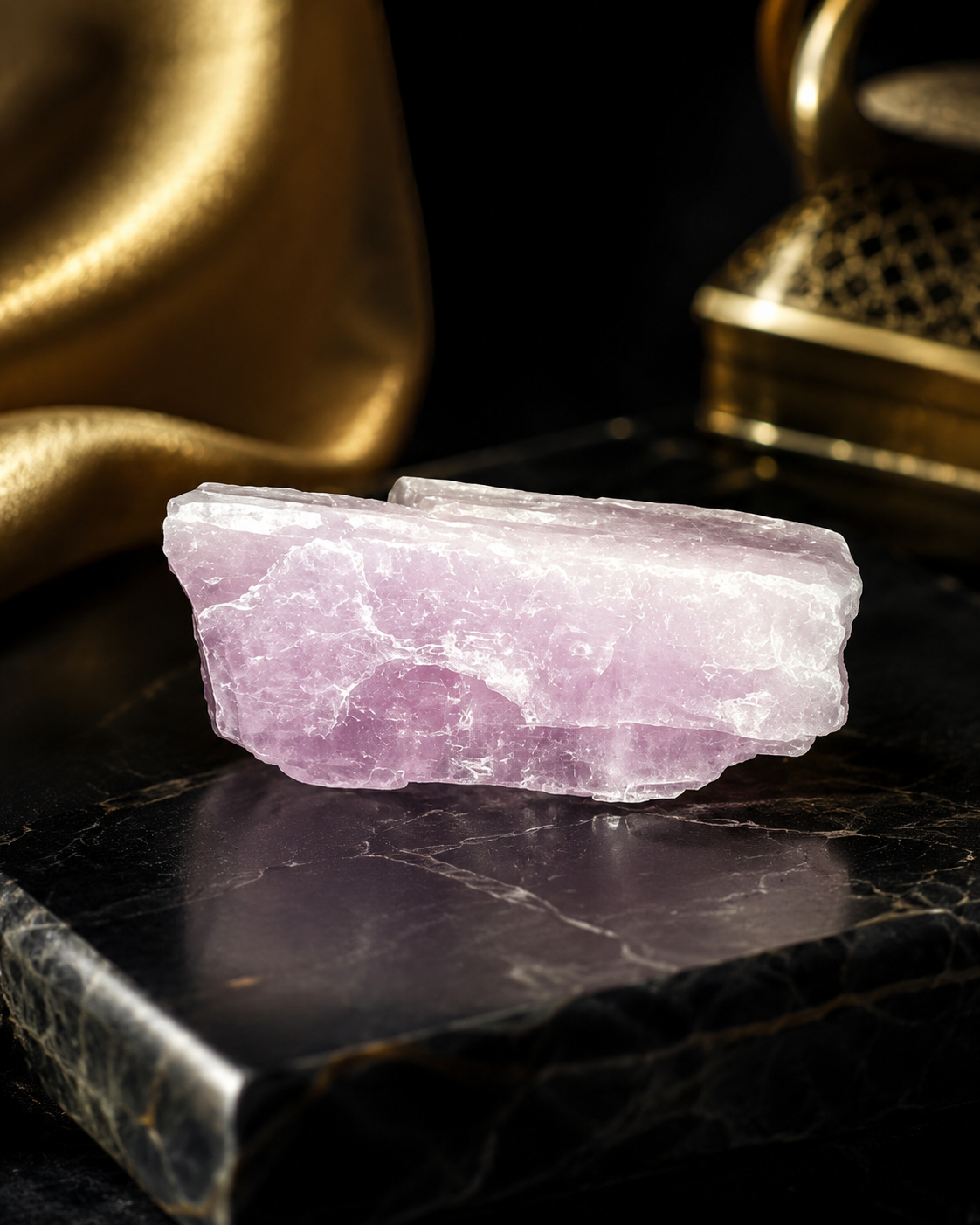 Pink Kunzite Raw Crystal | Natural Healing Gemstone for Love Energy 30 Gram