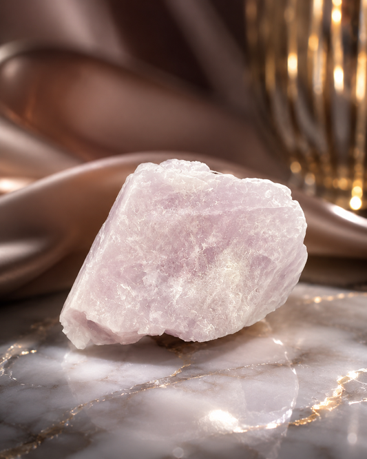 Raw Pink Kunzite Crystal Stone | Natural Healing Crystal Energy 38 gram