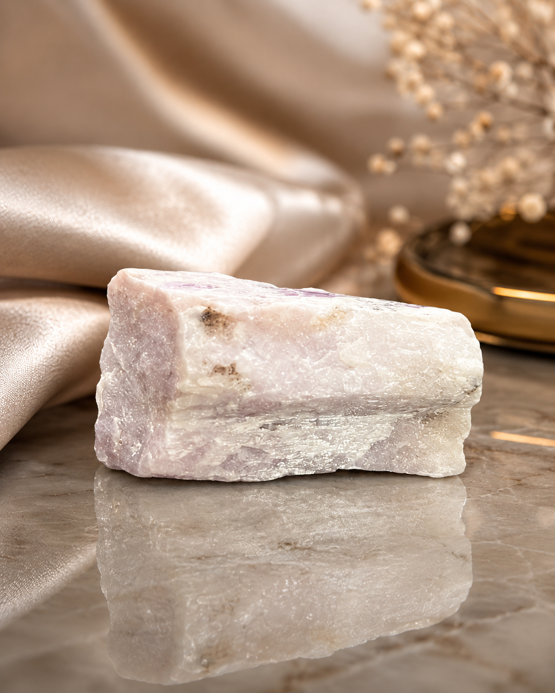 Natural Pink Kunzite Raw Crystal Stone for Love, Peace & Healing 43 Gram