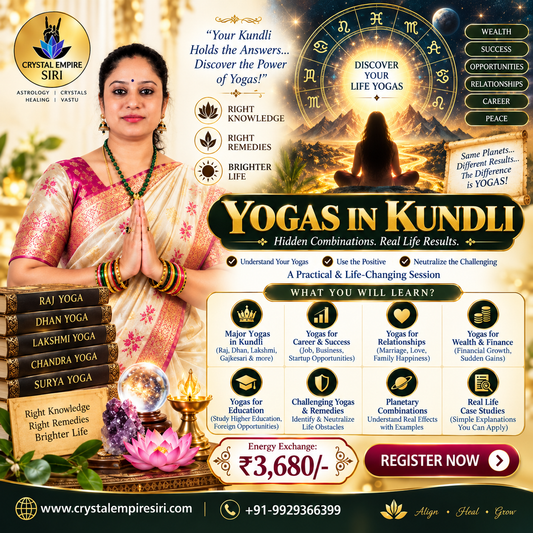 Yogas in Kundli Course – Raj Yoga, Dhan Yoga & Career Yogas | Crystal Empire Siri
