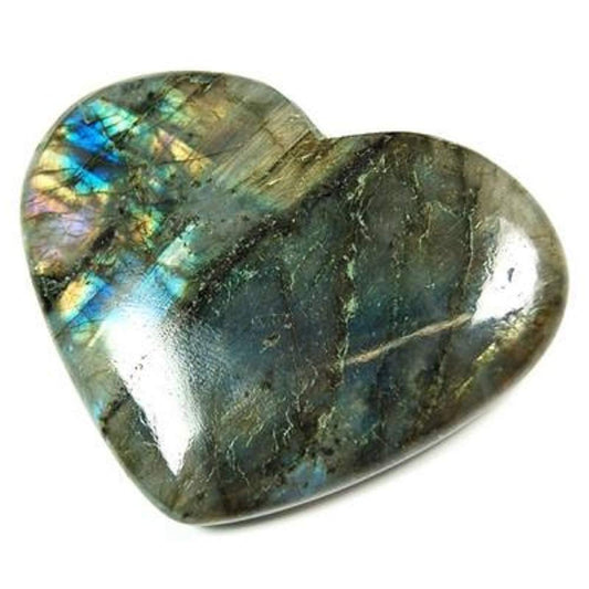 Labradorite Stone Heart Shape