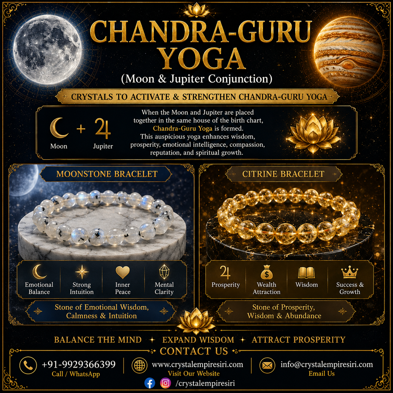 Chandra-Guru Yoga Benefits Balance Emotions • Expand Wisdom • Attract Prosperity