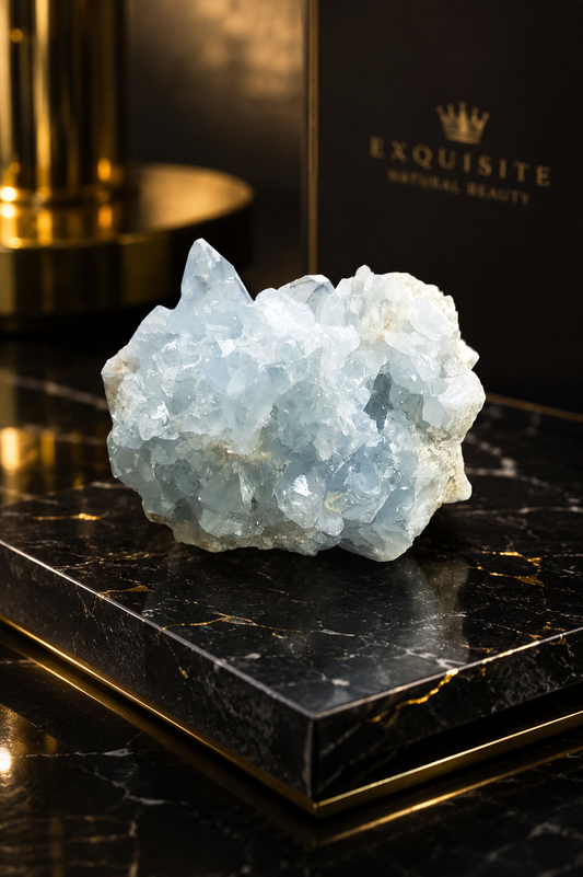 Celestite Cluster 150 Gram – Natural Sky Blue Healing Crystal for Calm & Spiritual Energy