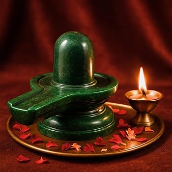Green Aventurine Shivling for Prosperity, Healing & Lord Shiva Blessings