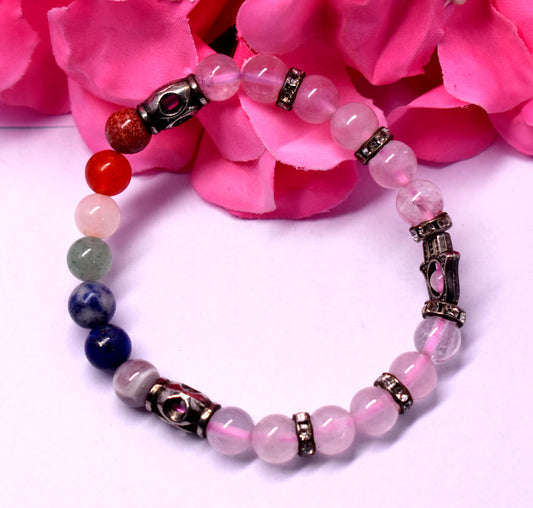7 Chakra Adjustable Bracelet for Women & Men - Chakra Healing, Energy Balance, Spiritual Wellness, Unisex Beaded Bracelet