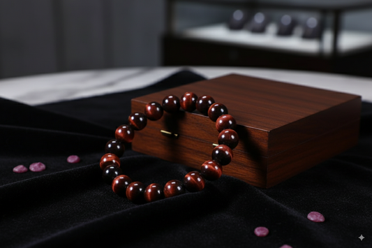 Red Tiger Eye Crystal Adjustable Bracelet – 8 MM Size