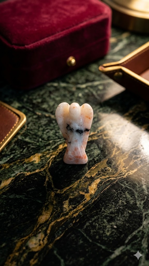 Sunstone Angel Crystal 2 Inch – Healing Guardian Angel Statue