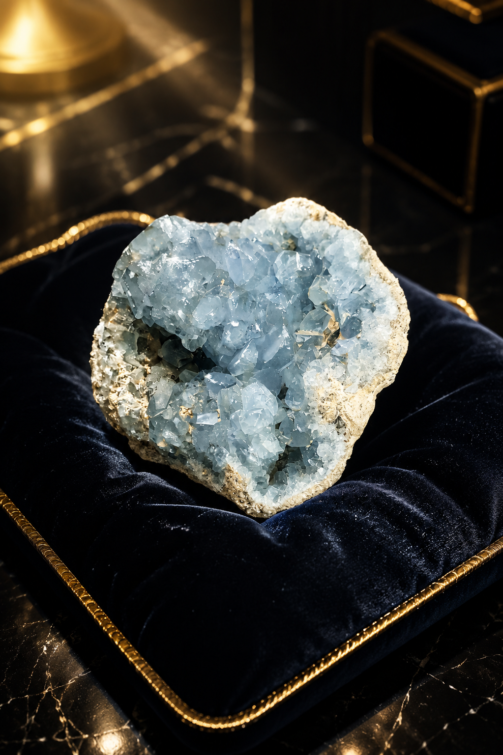 Celestite Cluster 500 Gram – Natural Sky Blue Crystal for Peace & Spiritual Healing