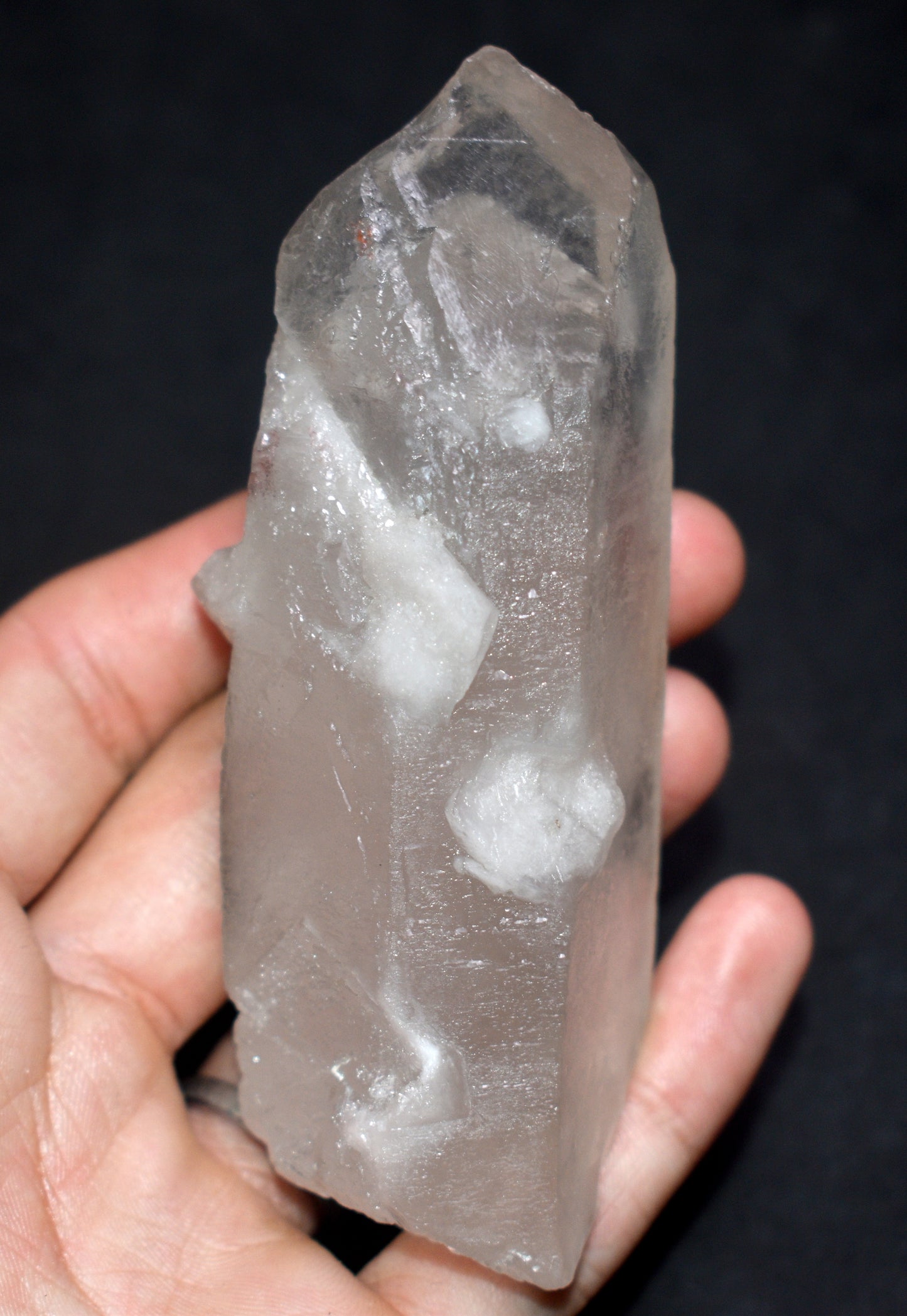 Natural Phantom Quartz Crystal Point – Healing Stone for Clarity & Growth - {Weight- 208.00 Gram} Size- 4'' inches Long