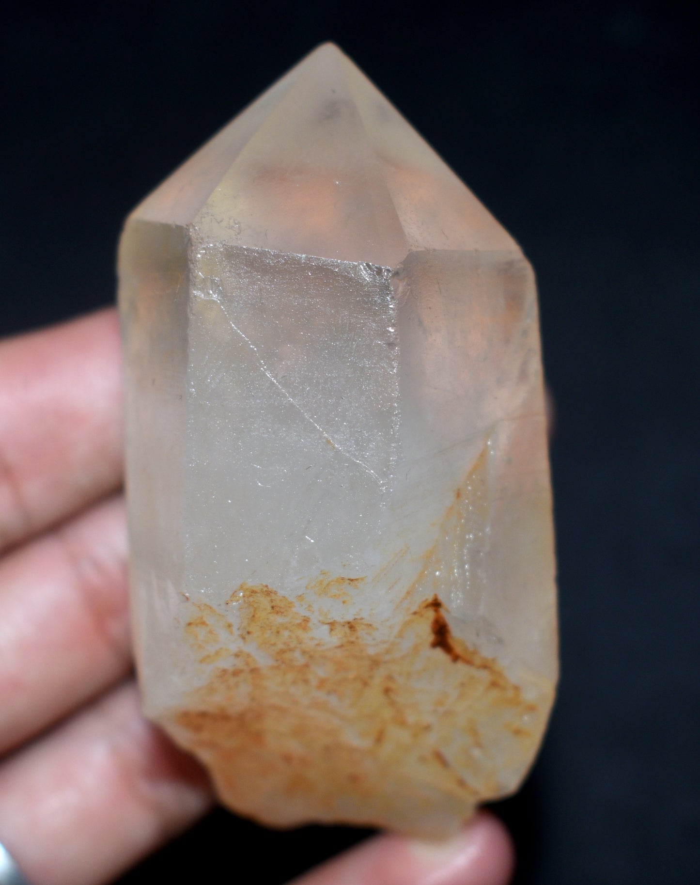 Beautiful Lemurian Seed Window Crystal Point – Clear Energizing- {Weight- 138.00 Gram}, Size- 3'' inches Long