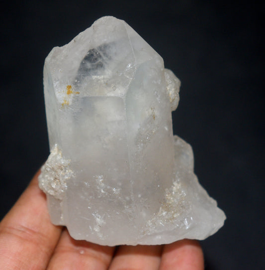 Natural Phantom Quartz Crystal Point with Natural Druzy – High Vibration Healing Stone - {Weight- 182.00 Gram} Size- 3'' inches Long