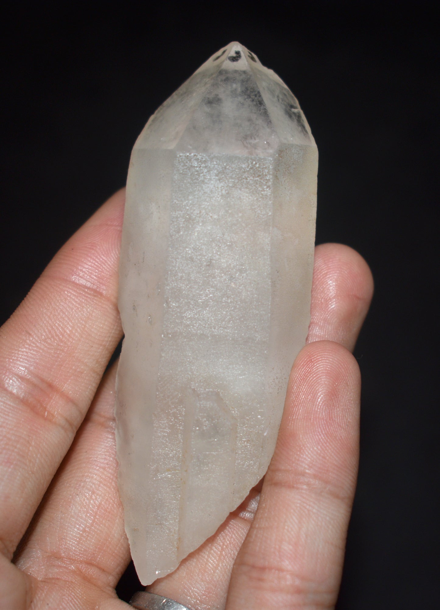 Natural Lemurian Seed Crystal Point – Clear Energizing- {Weight- 75.00 Gram}, Size- 3.5'' inches Long