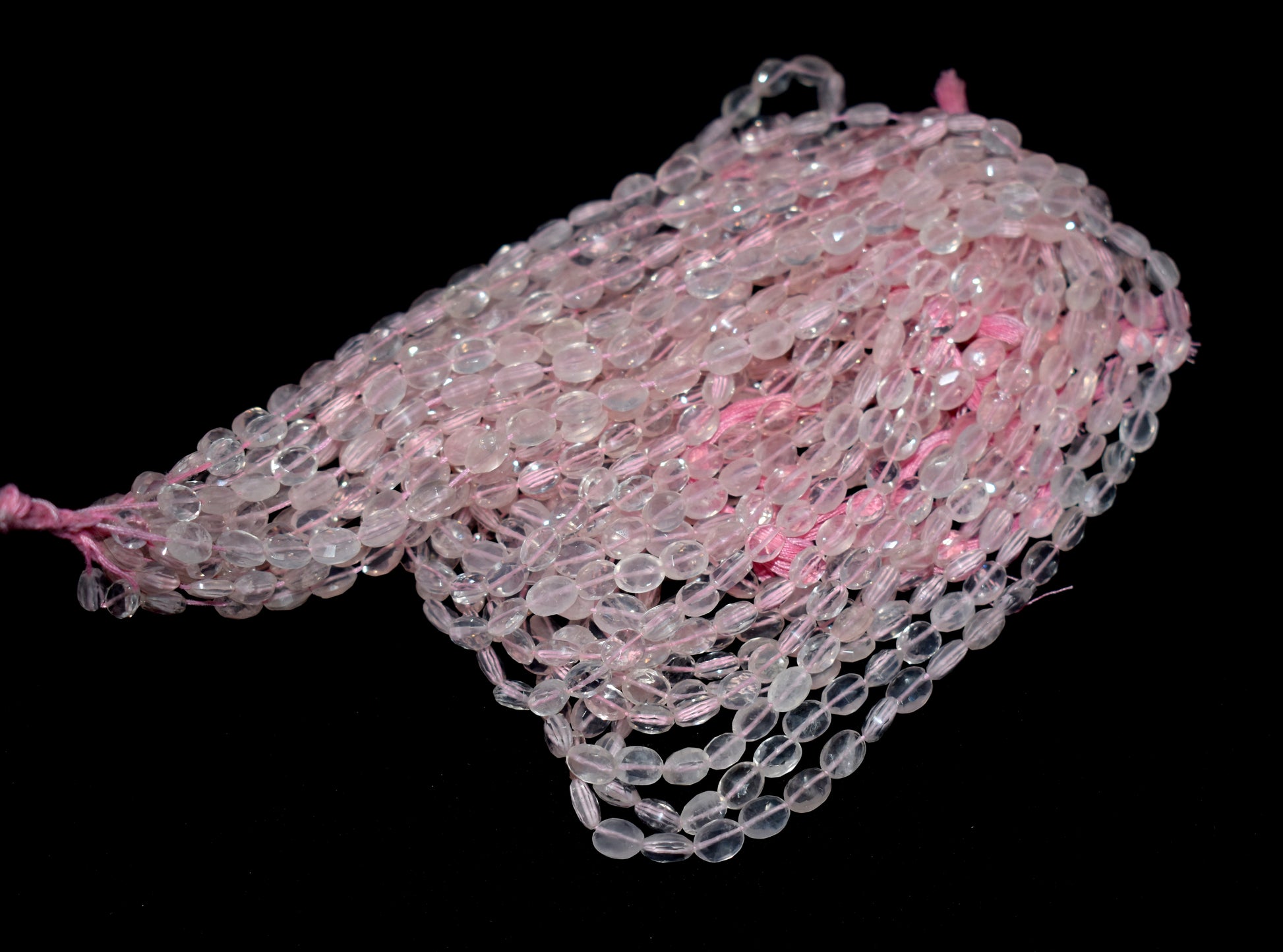 A 13.5-inch strand of natural Rose Quartz oval faceted beads, ideal for creating calming and elegant jewelry pieces with a soft pink hue.
#RoseQuartz #OvalBeads #FacetedBeads #GemstoneJewelry #JewelryMaking #NaturalGemstones #BeadedJewelry #CustomJewelry #ElegantDesigns #LuxuryJewelry












