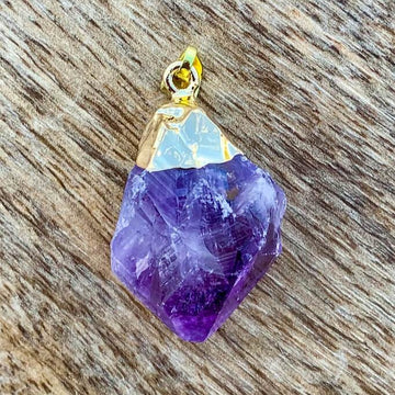 Crystal for House (Amethyst Rough Stone Pendant)