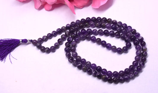  Amethyst Bead Mala – Supports Peace, Spiritual Growth, and Emotional Healing #Amethyst #Peace #SpiritualGrowth #CrystalHealing #Mala
