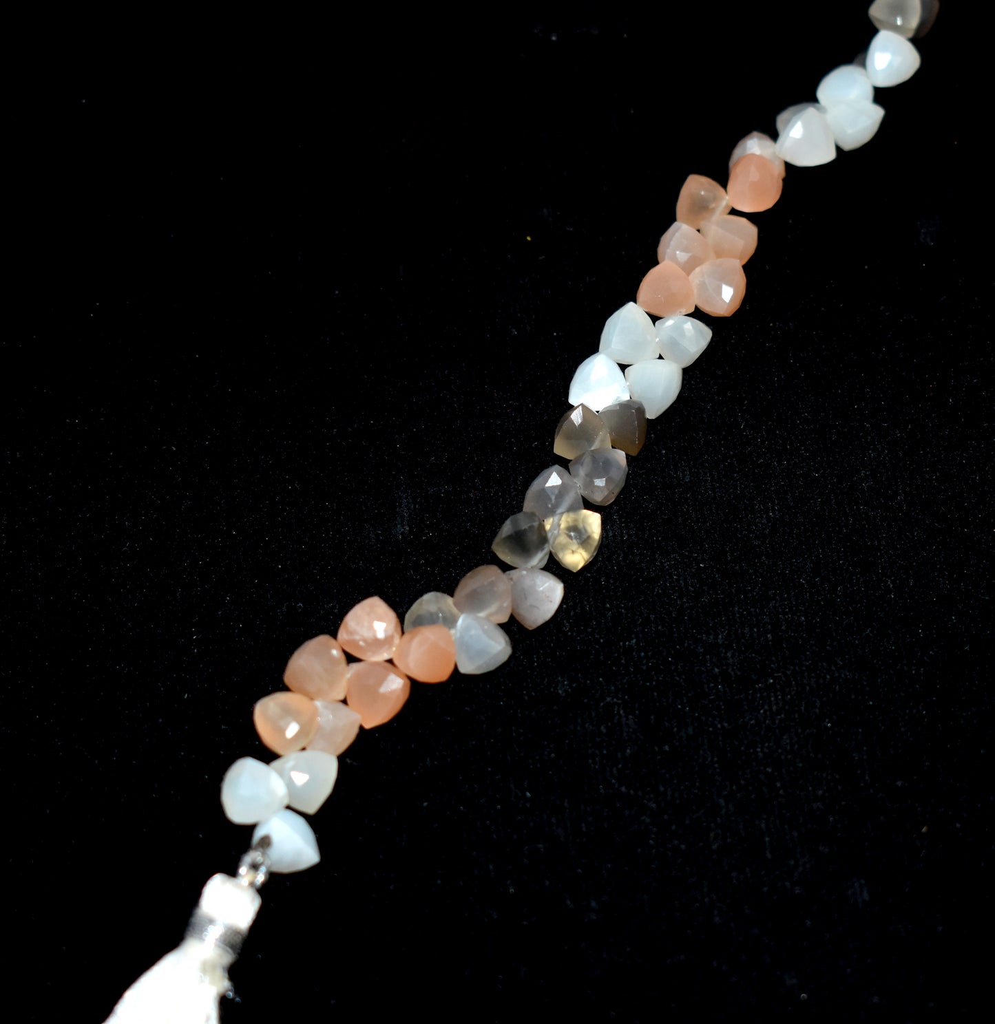 An 8-inch strand of natural Moonstone multi-triangle faceted beads, perfect for adding a shimmering, mystical touch to your jewelry creations.
#Moonstone #FacetedBeads #TriangleBeads #GemstoneJewelry #JewelryMaking #NaturalGemstones #BeadedJewelry #CustomJewelry #ElegantDesigns #LuxuryJewelry






