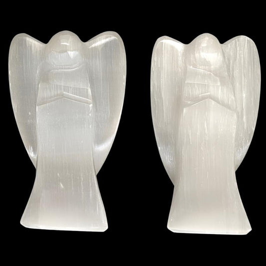 Beautiful Natural Selenite Angels Pairs 2'' Inches - Healing Angels for Purity and Clarity #NaturalSeleniteAngels #SeleniteAngels #HealingAngels #SeleniteCrystal #CrystalAngels #PurityAndClarity #EnergyHealing #SpiritualHealing #ClearMind #ChakraHealing #HealingStones #MeditationCrystals