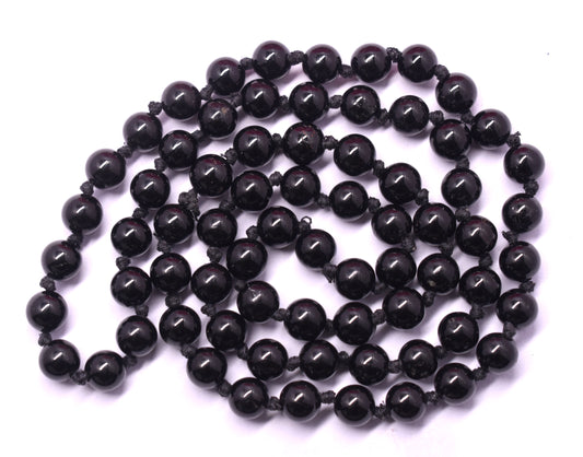 Black Tourmaline Bead Knotted Mala for Protection and Grounding – Supports Shielding from Negative Energy and Stability #BlackTourmaline #Protection #Grounding #CrystalHealing #Mala