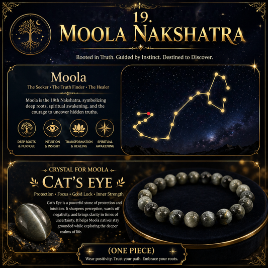 19. Moola Nakshatra Crystal | Cats Eye Adjustable Bracelet