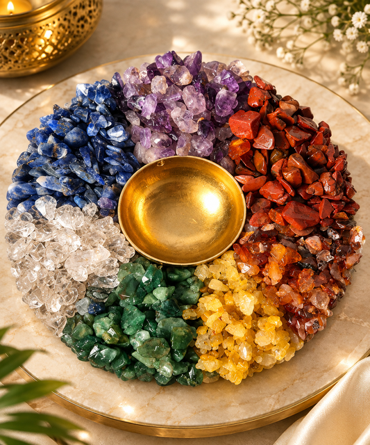 7 Chakra Diwali Diya | 7 Chakra Crystal Diya for Diwali Puja, Positive Energy & Chakra Balance