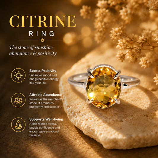 Citrine Adjustable Ring