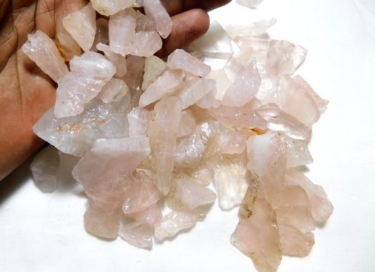 Natural Rose Quartz Raw Crystal Stone,