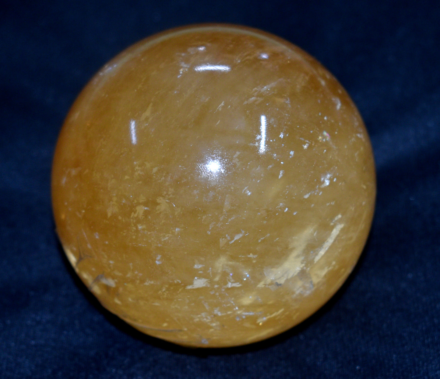Natural Yellow Calcite Round Ball Sphere – Healing Crystal Ball for Energy & Chakra Balancing - {Weight- 956.00 Gram}