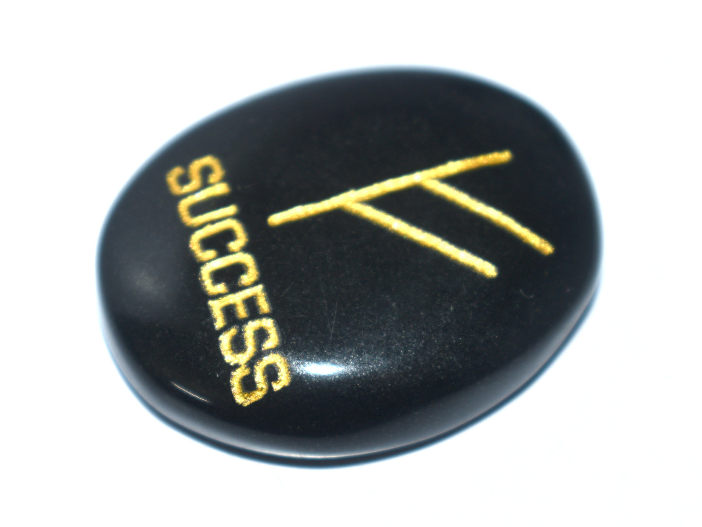 "Black Tourmaline Zibu Coin for Success – Healing Crystal Protection Amulet"