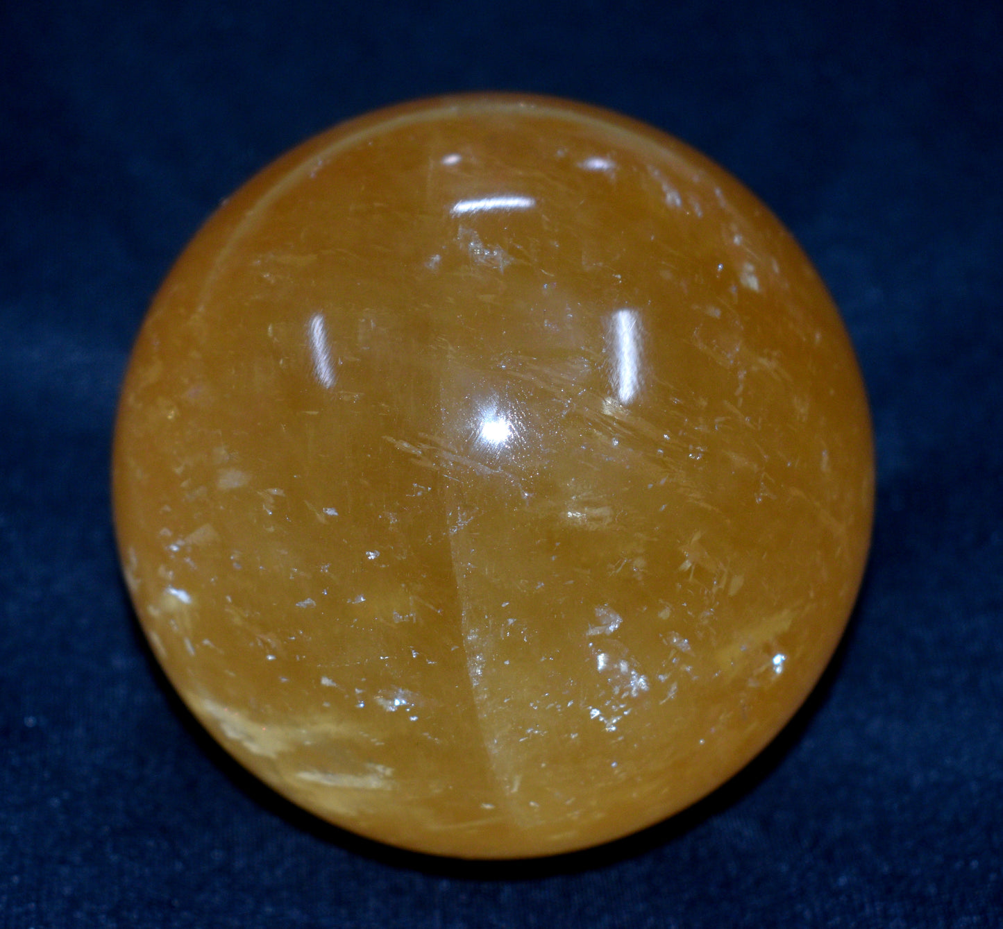 Natural Yellow Calcite Round Ball Sphere – Healing Crystal Ball for Energy & Chakra Balancing - {Weight- 956.00 Gram}