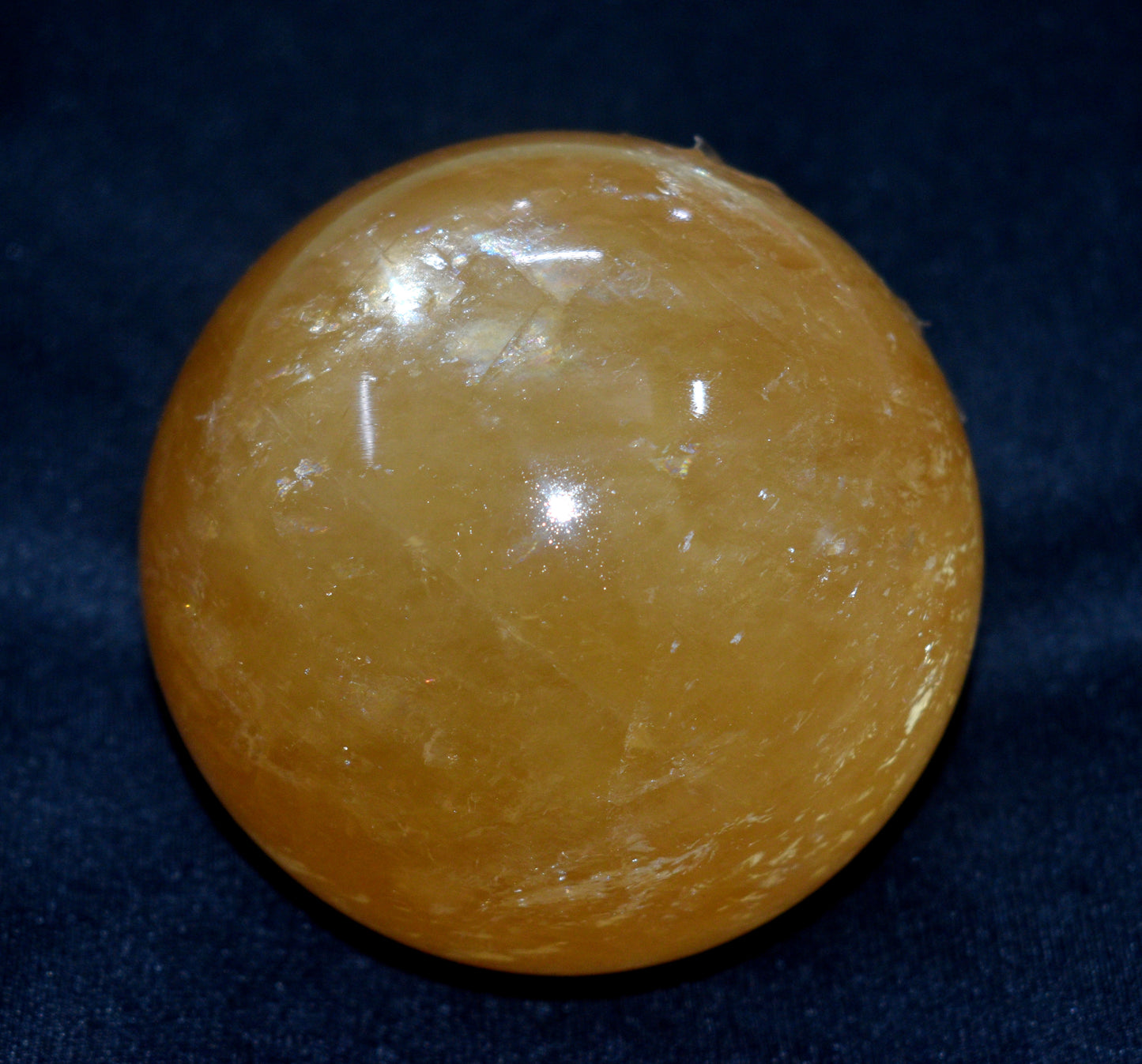 Natural Yellow Calcite Round Ball Sphere – Healing Crystal Ball for Energy & Chakra Balancing - {Weight- 956.00 Gram}