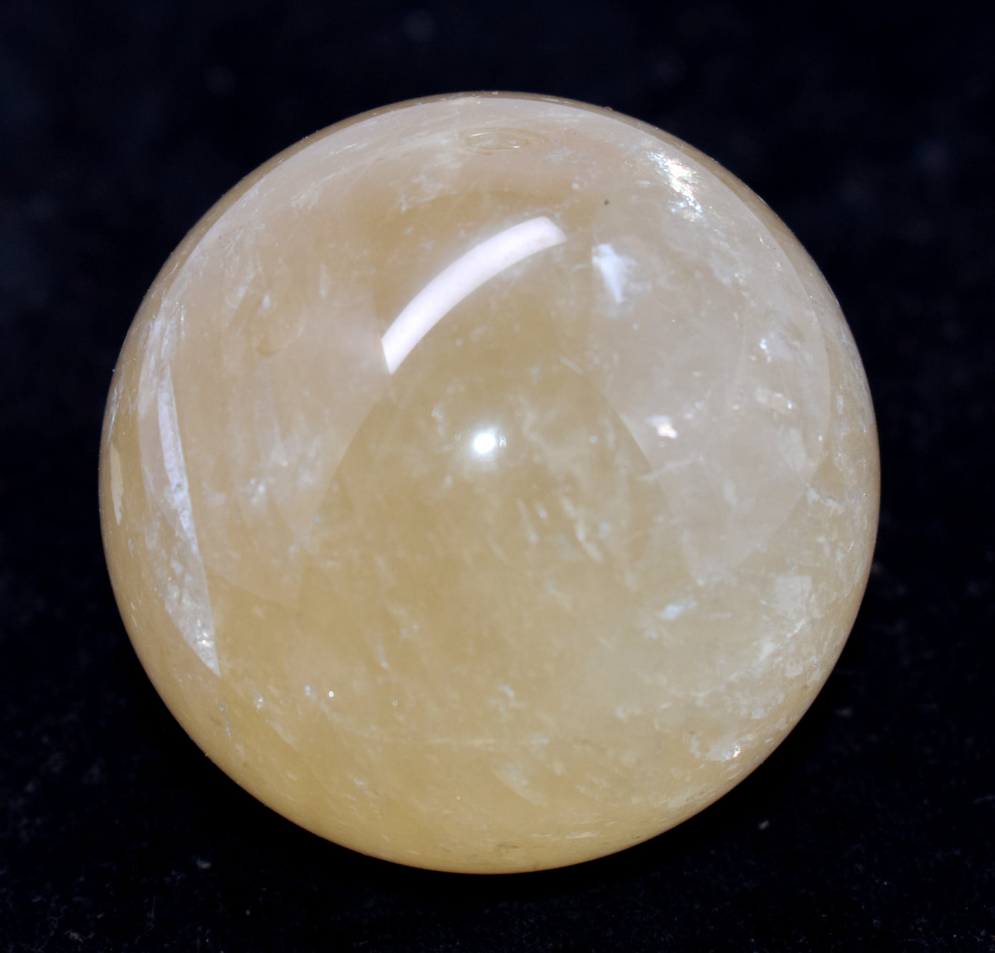 Yellow Calcite Ball, Crystal Sphere // High Quality very clear Calcite with rainbows