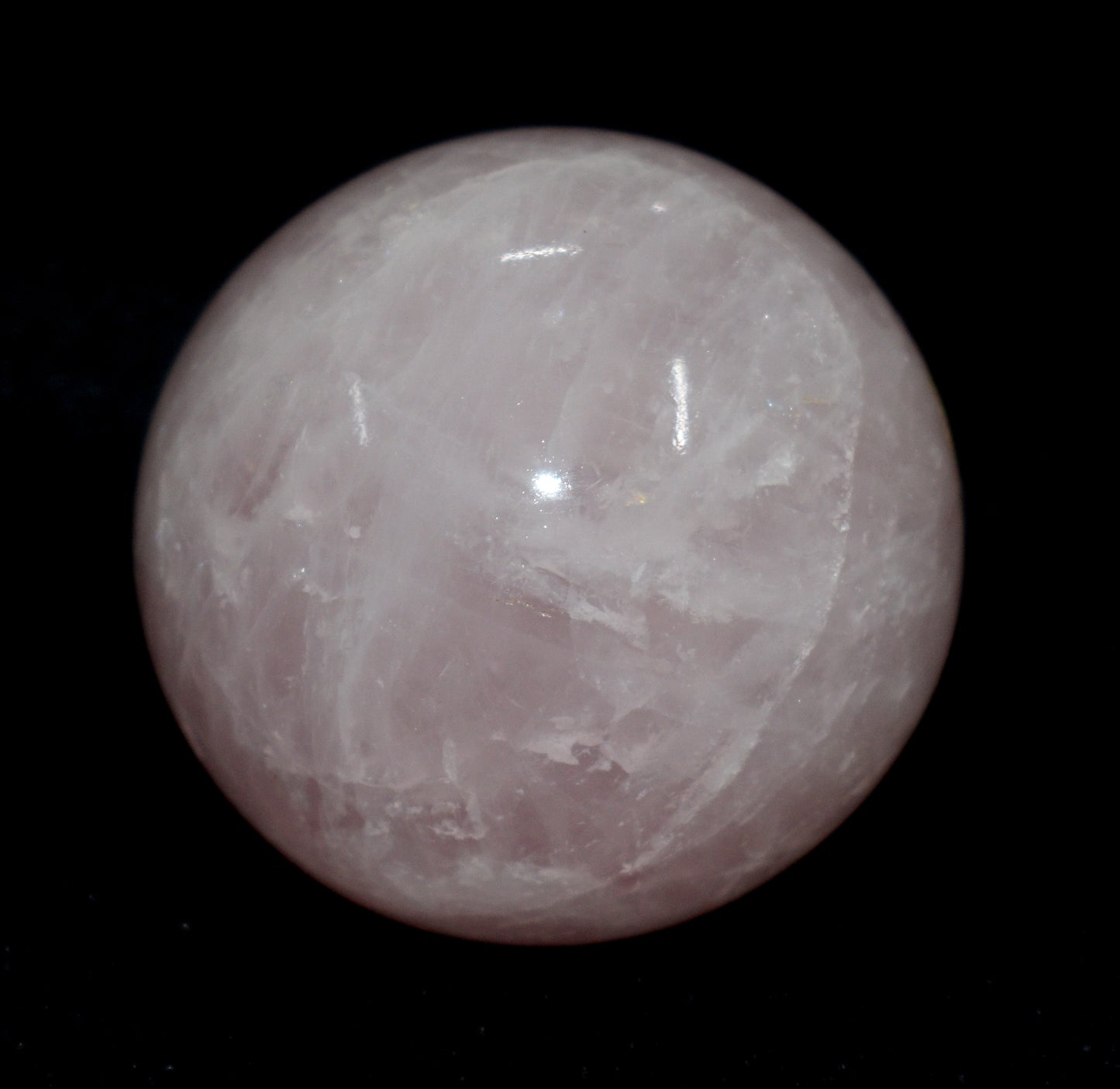 Natural Rose Quartz Round Ball Sphere – Healing Crystal Ball for Love & Heart Chakra - {Weight- 237.00 Gram}